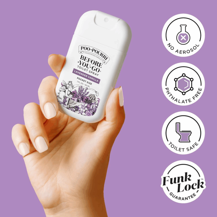 Before-You-Go Toilet Spray, Lavender Vanilla, 1 Fl Oz Pocket Travel Size - Lavender, Vanilla and Citrus - Image 6