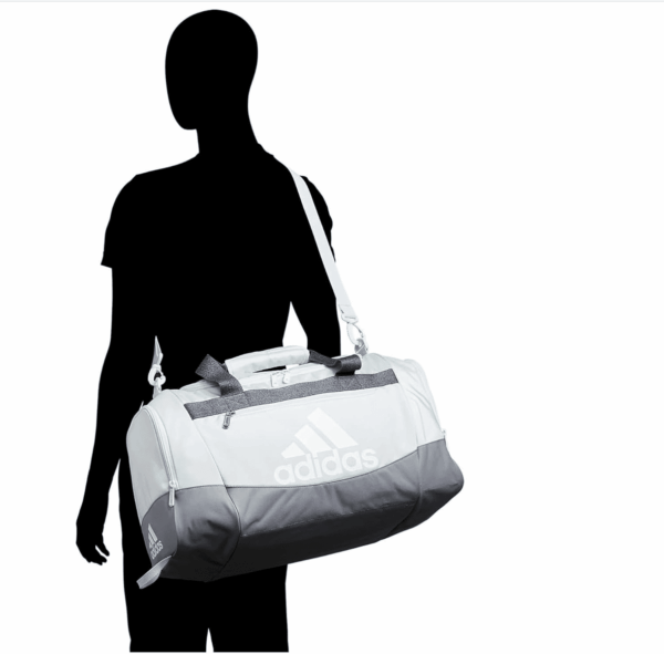 Unisex Defender 4.0 Gym Duffel Bag for Men and Women, Black/Silver Metallic, Small (38L) - Image 7