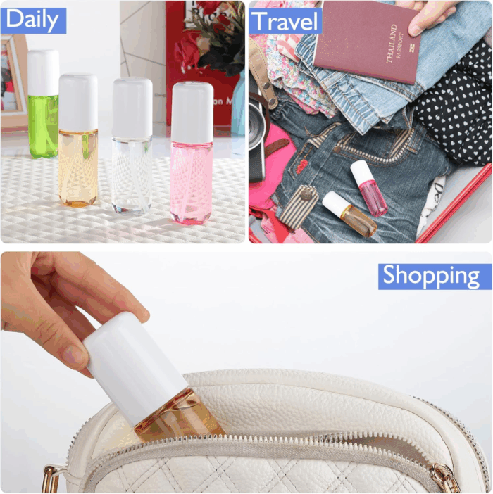 Travel Spray Bottles 1.35Oz/40Ml Fine Mist Empty Spray Bottles Mini Refillable Plastic Travel Bottle Set for Traveling and Outgoing - Image 5