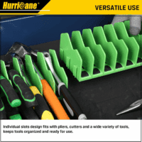 Plier Organizer Rack, 10-Slot Pliers Cutters Organizer Rack with Non-Slip Rubber Base, Tool Organizer, Tool Drawer Toolbox Organizer and Storage, Green, Extendable Design, Fit 3” H, 1 Pack - Image 7