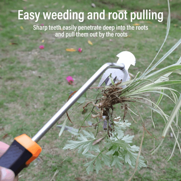 Weed Puller Tool,Portable Garden Weeder Tool,2024 New Manganese Steel Weeding Tools,For Hand Weeder Puller for Vegetable Gardening Backyard Farm Planting & Uprooting Weeding Tool (Rubber Handle) - Image 4