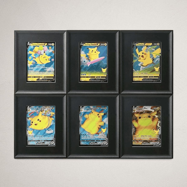 Interlocking Card Frames - Black | Interlocking Frames Ideal for Collectibles, Trading Cards, and Memorabilia | Wall Display Frame (Standard Cards - 6 Pack) - Image 6