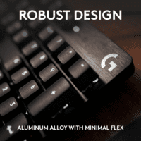 413 SE Full-Size Mechanical Gaming Keyboard - Backlit Keyboard with Tactile Mechanical Switches, Anti-Ghosting, Compatible with Windows, Macos - Black Aluminum - Image 5