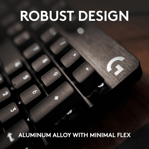 413 SE Full-Size Mechanical Gaming Keyboard - Backlit Keyboard with Tactile Mechanical Switches, Anti-Ghosting, Compatible with Windows, Macos - Black Aluminum - Image 5