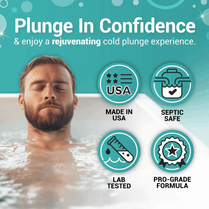 3In1 Weekly Cold Plunge Water Treatment - Cleaner, Clarifier, and Softener for Cold Plunge and Ice Bath - Water Stabilizer for Fresh, Crystal Clear Water - Made in USA (32Oz) - Image 5