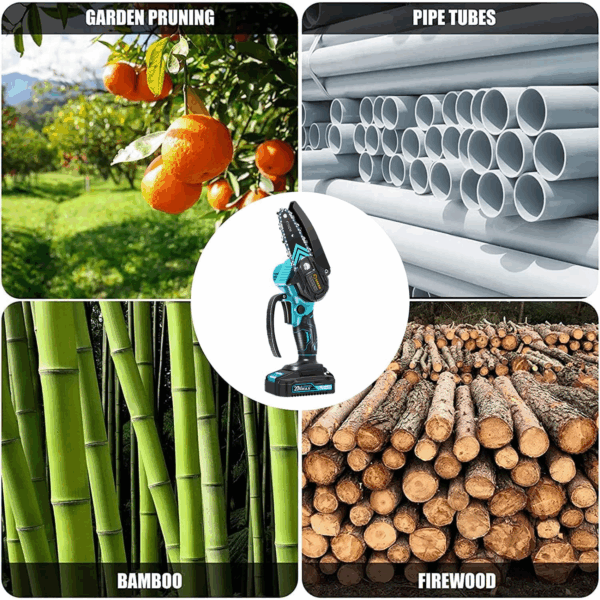 Mini Chainsaw,Portable Electric Chainsaws Cordless,Handheld Chain Saw Pruning Shears Chain Saws for Tree Branches,Courtyard,Household and Garden Father'S Day Gift for Men Dad Husband Women - Image 8