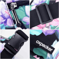 Waist Pack Bag with Rain Cover, Waterproof Fanny Pack for Men&Women, Workout Traveling Casual Running Hiking Cycling, Hip Bum Bag with Adjustable Strap for Outdoors (Black Base Floral) - Image 4