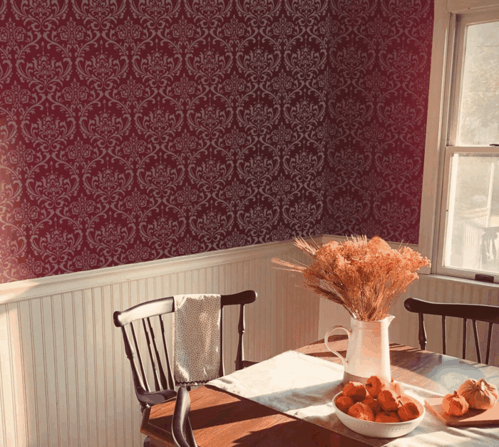 Damask Wall Stencil for Painting 16X24Inch Wall Stencil DIY Home Decor Stencils Paint Stencil for Walls Furniture Floors Fabric Crafts - Image 3
