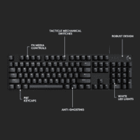 413 SE Full-Size Mechanical Gaming Keyboard - Backlit Keyboard with Tactile Mechanical Switches, Anti-Ghosting, Compatible with Windows, Macos - Black Aluminum - Image 8