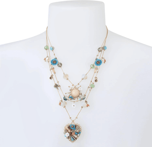 Womens Butterfly Charms Layered Necklace - Image 2