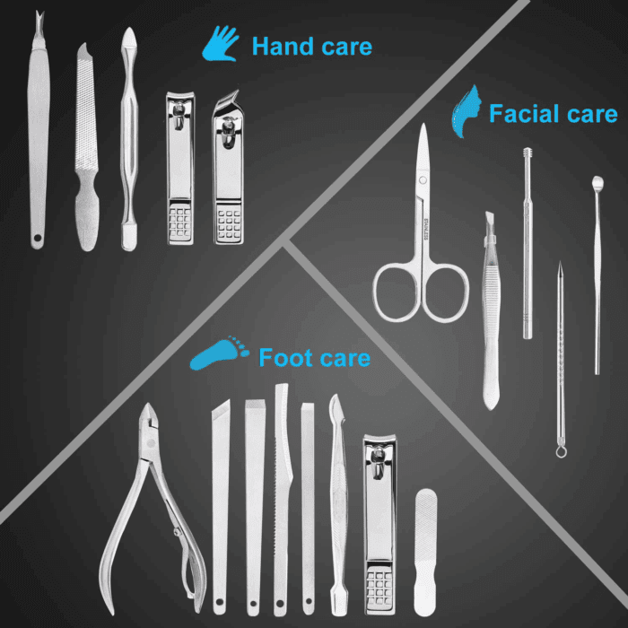 Nail Clippers Set Fingernail and Toenail Clipper Cutters, Manicure Pedicure Kit 18 Pieces Stainless Steel Professional Grooming Kits, Nail Care Tools with Luxurious Travel Case - Image 4