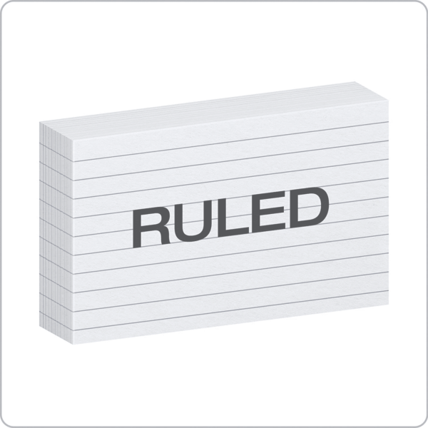 Ruled Index Cards, 3" X 5", White, Lined Index Flashcards, 300 per Pack (10022) - Image 2