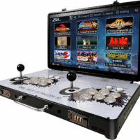 Portable 20000 in 1 Metal Box 3D Arcade Game Console, 22 Inch Screen Retro Electronic Game Console, with Search/Hide/Save/Load/Pause Functions