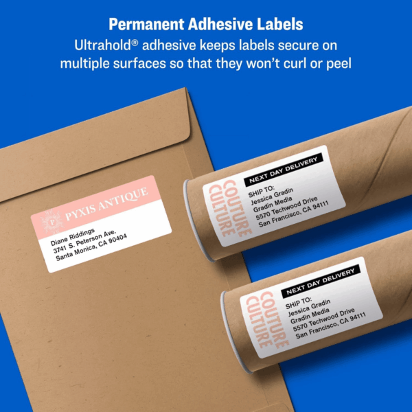 Printable Shipping Labels with Sure Feed, 3-1/2" X 5", White, 400 Blank Mailing Labels for Laser Printers (5168) - Image 6