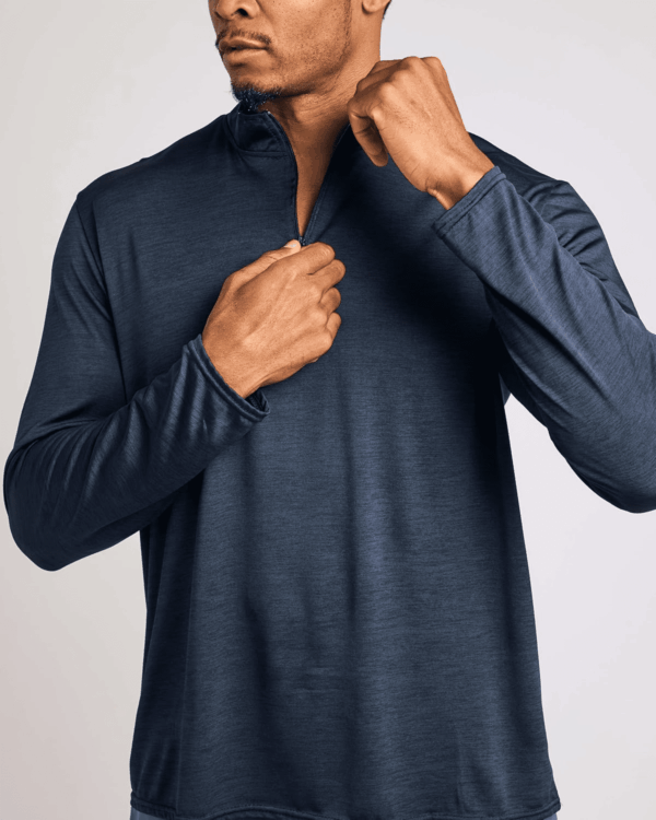 3 Pack: Men'S Dry-Fit Active Quarter Zip Long Sleeve Athletic Performance Pullover (Available in Big & Tall) - Image 3