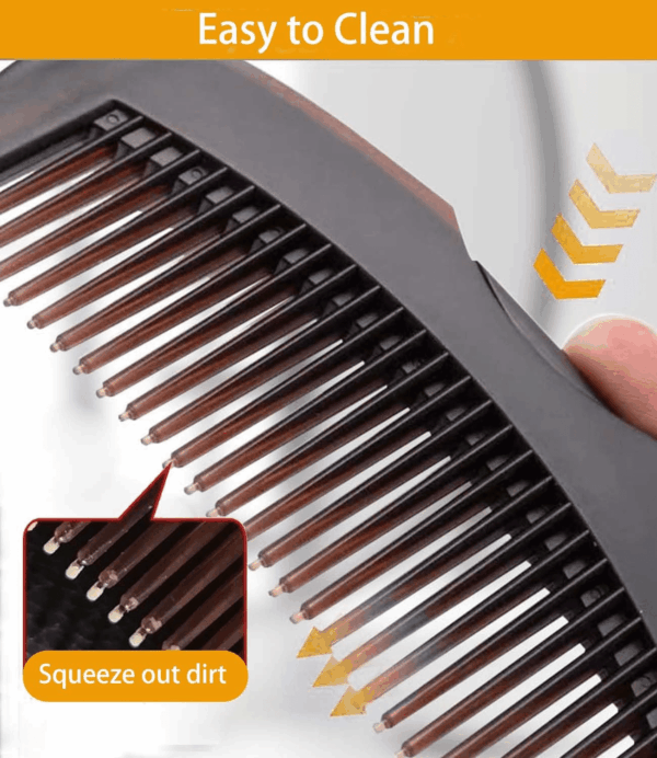 Dandruff Comb Fine Tooth Brown Scalp Detox Comb Lice for Women, Men & Kids Scalp Massage, Detoxing & Sweep Tool for Hair Care - Image 3