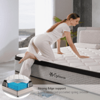 Queen Mattress, 10 Inch Queen Hybrid Mattresses in a Box with Memory Foam, Medium Firm Individual Pocket Spring for Edge Support, Fiberglass Free, Breathable, Certipur-Us - Image 5