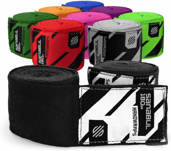 Elastic 180 Inch Boxing Hand Wraps for Boxing Gloves Muay Thai Kickboxing MMA Wraps for Men & Women