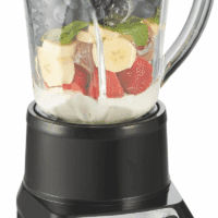 Wave Crusher Blender for Smoothies with 40 Oz Glass Jar and 14 Functions, Ice Sabre Blades & 700 Watts for Consistently Smooth Results, Black & Stainless Steel (54220)