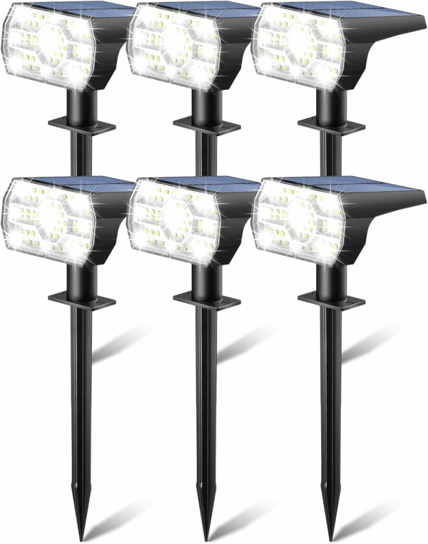Solar Lights Outdoor Waterproof IP68, 3 Lighting Models Solar Powered Spot Lights Outdoor, 56LED Dusk to Dawn for Yard Patio Garden Pathway Landscape Lighting