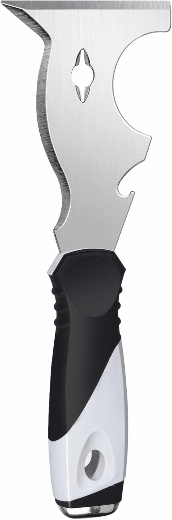 Putty Knife, Paint Scraper 10 in 1 Putty Knife Multi Use Painters Tool, Taping Knife, Paint Scraper Tool for Wood, Metal Scraper with Hammer End, Razor Blade Scraper, Spackle Tool