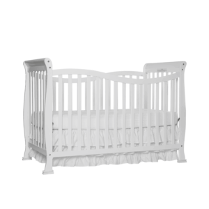 Violet 7-In-1 Convertible Life Style Crib in White, Greenguard Gold Certified, 4 Mattress Height Settings, Made of Sustainable New Zealand Pinewood