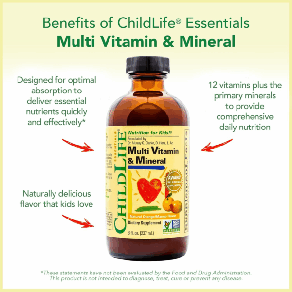 Kids Multivitamin & Mineral - Kids Vitamins, Liquid Multivitamin for Kids, Toddler Multivitamins, Liquid Vitamins, Baby Multivitamin - Natural Orange & Mango, 8 Fl Oz (Pack of 2) - Image 5