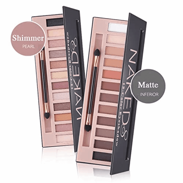 12 Colors Makeup Smoky Eyeshadow Palette Natural Nude Matte Shimmer Glitter Pigment Eye Shadow Pallete Set Black Eye Shadow Halloween Make up for Women (Color E Smokey) - Image 5