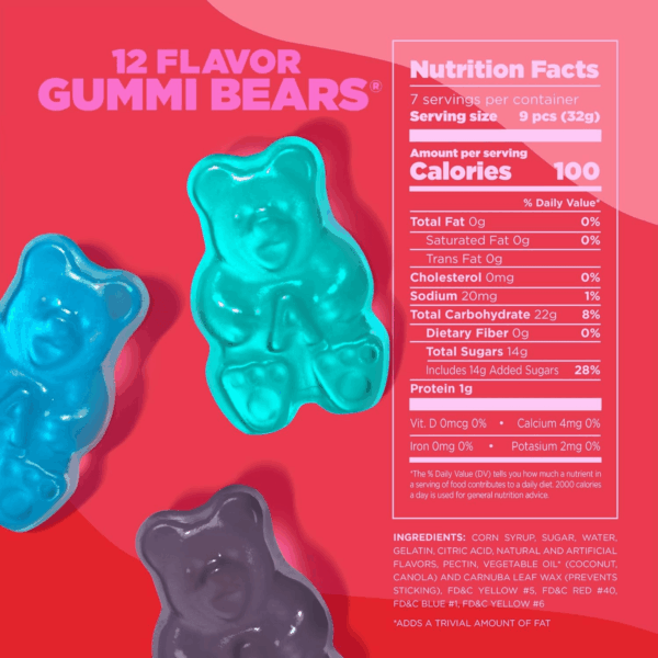 World'S Best 12 Flavor Gummi Bears, 5Lbs of Candy, Soft & Chewy Candy Snack, Fruity Flavor Assortment - Image 2