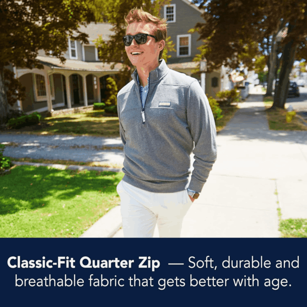 Men'S Collegiate Shep Quarter-Zip Pullover Sweatshirt - Image 4