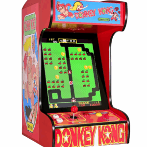 Classic Home Arcade Machine - Tabletop and Bartop - 412 Retro Games - Full Size LCD Screen, Buttons and Joystick (Red)