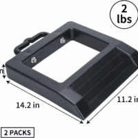Pallet Jack Stopper Truck Chock Heavy Duty Pallet Jack Chock 14.2" Length X 11.6" Width X 2" Height 2 Pack (Black) - Image 2