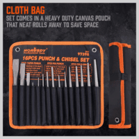 16-Piece Punch and Chisel Set, Including Taper Punch, Cold Chisels, Pin Punch, Center Punch - Image 4