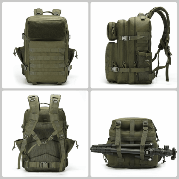 Tactical Backpack - Military Molle Bag 3 Days Pack for Men and Women Large Assault Rucksack 45L (Green) - Image 5