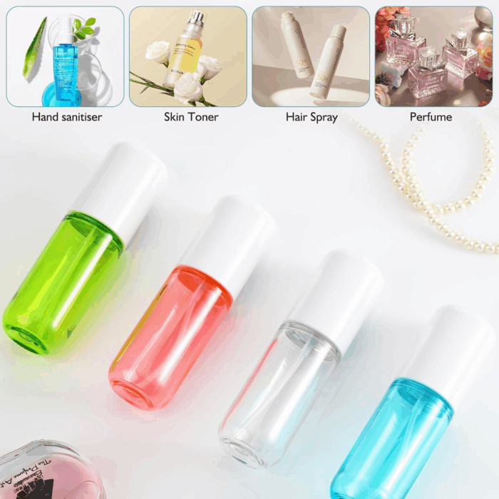 Small Spray Bottles Travel Size 1.35Oz 40ML, Fine Mist Plastic Spray Bottles, Refillable Empty Spray Bottle for Toners, Perfume, Face& Hair Spray - Image 5