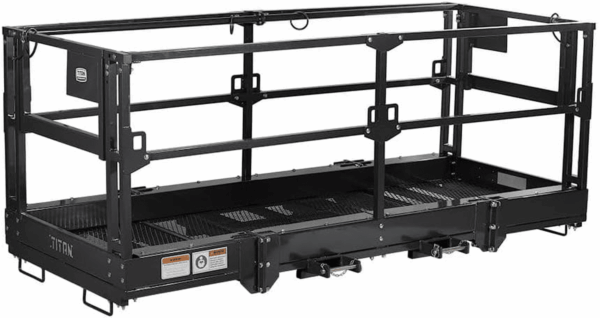 4' X 9' 8" Mesh Telehandler Work Platform, Safety Man Basket, Forklift Attachment for Forklift and Telehandler, 1,700 Lb. Weight Capacity, Safety Cage Man Lift - Image 9