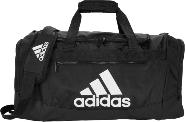 Unisex Defender 4.0 Gym Duffel Bag for Men and Women, Black/White, Medium (66L) - Image 3