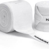 Gauze Boxing Hand Wraps for Men and Women Starter Thumb with Loop Hook & Loop Closure- White, 180 Inches