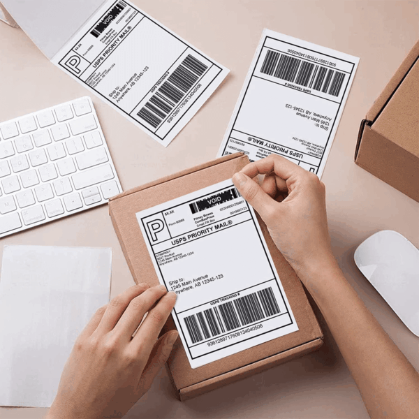 Fanfold 4 X 6 Direct Thermal Labels White Perforated Shipping Label, 500 Labels per Stack,1 Stack - Image 7