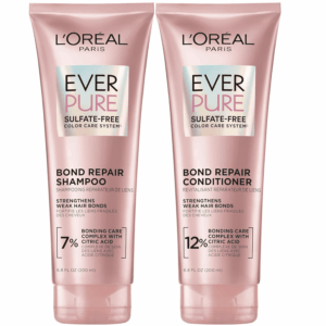 Everpure Sulfate-Free Vegan Hair Care Kit - Shampoo and Conditioner to Strengthen and Repair Hair Bonds (Packaging May Vary)