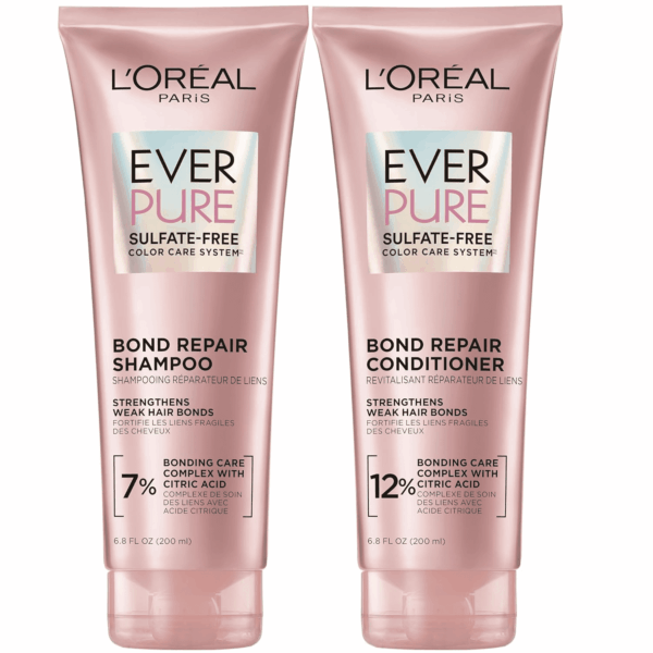 Everpure Sulfate-Free Vegan Hair Care Kit - Shampoo and Conditioner to Strengthen and Repair Hair Bonds (Packaging May Vary)