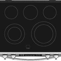 Front Control Electric Range Oven with 5 Cooktop Elements with 7 Cooking Power Options, True Convection, Steam and Self Clean, Freestanding Oven, 4.8 Cu. Ft. Capacity Stainless Steel - Image 10