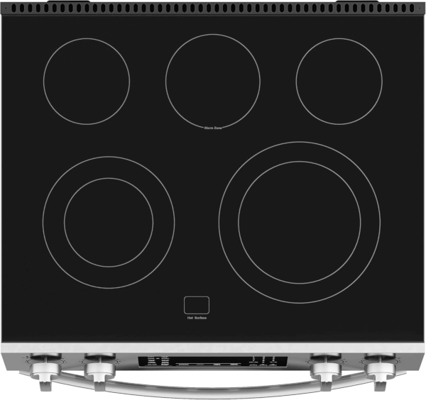 Front Control Electric Range Oven with 5 Cooktop Elements with 7 Cooking Power Options, True Convection, Steam and Self Clean, Freestanding Oven, 4.8 Cu. Ft. Capacity Stainless Steel - Image 10