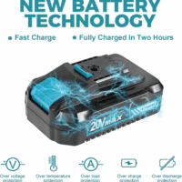 Mini Chainsaw,6 Inch Portable Electric Chainsaw Cordless, Small Handheld Chain Saw for Tree Branches,Courtyard, Household and Garden,By 2PCS 20V 1500Mah Batteries,Extra 3 PCS Chain - Image 6