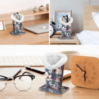 Plush Lined Eyeglasses Holder, Glasses Stand Case, Anti-Scratch Glasses Storage Organizer for Desk, Nightstand, Office - Image 6