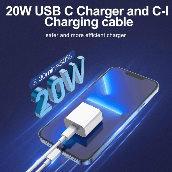 Iphone Charger Fast Charging 2 Pack Type C Wall Charger Block with 2 Pack [6FT&10FT] Long USB C to Lightning Cable for Iphone 14/13/12/12 Pro Max/11/Xs Max/Xr/X,Airpods Pro - Image 3