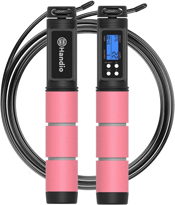 Jump Rope,  Jump Rope with Counter, Workout Jumping Rope with Steel Ball Bearings, Adjustable Length Speed Skipping Rope for Men Women Kids Home Gym, Crossfit, Fitness Exercise