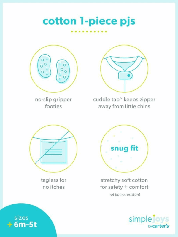 Baby-Boys 3-Pack Snug Fit Footed Cotton Pajamas - Image 5