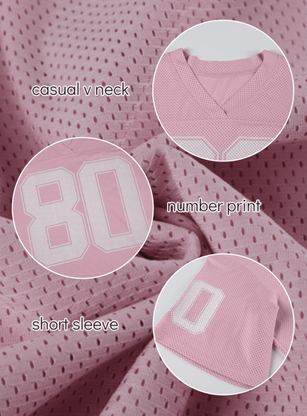 Jersey Shirts for Women Oversized Graphic Tees Cute Number Jerseys Shirt for Teens Girls V Neck Y2K Streetwear Tops - Image 6