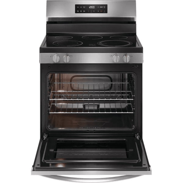 30-In Glass Top 5 Burners 5.3-Cu Ft Freestanding Electric Range Fingerprint Resistant Stainless Steel ) - Image 2